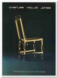 charles hollis jones 1977 highback lucite brass chair vintage ad