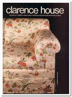 clarence house 1977 couch loriental glazed chintz fabric vintage ad clarence house 1977 couch loriental glazed chintz fabric vintage ad
