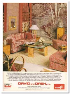 david dash inc 1977 cindi mufson walk wild woods fabric vintage ad david dash inc 1977 cindi mufson walk wild woods fabric vintage ad