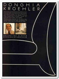 donghia-kroehler inc 1977 contemporary home furnishings vintage ad