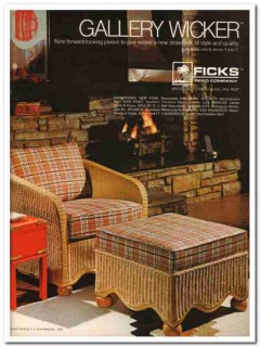 ficks reed company 1977 john b wisner gallery wicker vintage ad