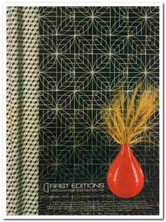 first editions wallcoverings fabrics inc 1977 shadow grille vintage ad first editions wallcoverings fabrics inc 1977 shadow grille vintage ad