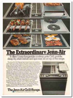 jenn-air corp 1977 extraordinary cooktop unit appliance vintage ad