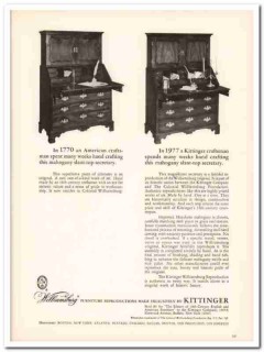 kittinger company 1977 williamsburg reproduction furniture vintage ad