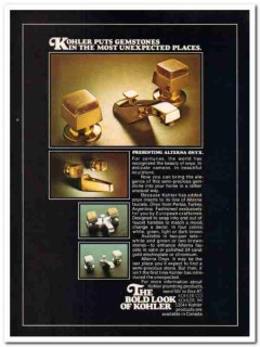 kohler company 1977 altern onyx gemstone bathroom faucet vintage ad