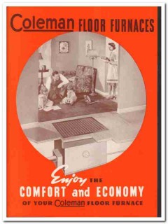 Coleman Lamp Stove Company 1940 Vintage Catalog Home Floor Furnaces Coleman Lamp Stove Company 1940 Vintage Catalog Home Floor Furnaces