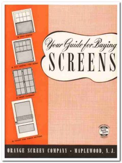 Orange Screen Company 1940 Vintage Catalog Window Aluminum Porch Door Orange Screen Company 1940 Vintage Catalog Window Aluminum Porch Door