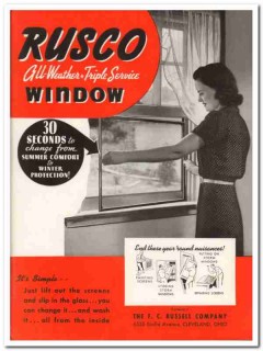 F C Russell Company 1940 Vintage Catalog Windows Rusco All-Weather