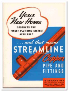 Mueller Brass Company 1940 Vintage Catalog Pipe Streamline Copper