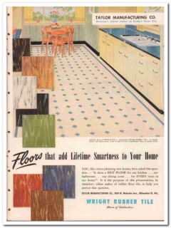 Taylor Mfg Company 1948 Vintage Catalog Tile Wrightex Wright Rubber