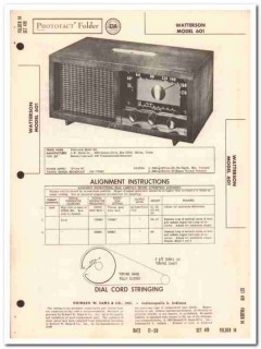 watterson model 601 battery am transistor radio sams photofact manual watterson model 601 battery am transistor radio sams photofact manual