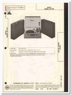 decca model dp-299 stereo 4-speed record changer sams photofact manual decca model dp-299 stereo 4-speed record changer sams photofact manual