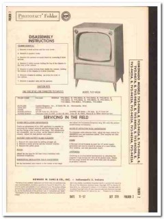 coronado models tv2-941x tv-2942x tv television sams photofact manual
