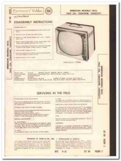 emerson models 1452 1453 tv television receiver sams photofact manual