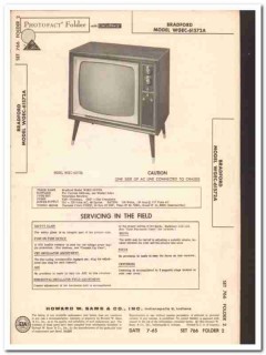 bradford model wgec-61572a 14-tube tv television sams photofact manual