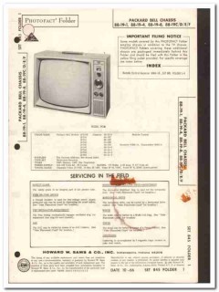 packard-bell chassis 88-19-x 88-19x television sams photofact manual