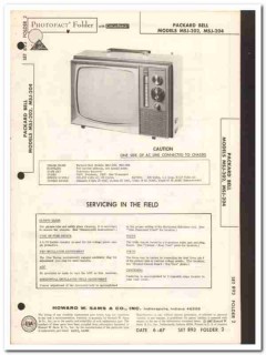 packard bell models msj202 msj204 tv television sams photofact manual