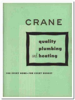 Crane Company 1951 Vintage Catalog Plumbing Fixtures Heating Home