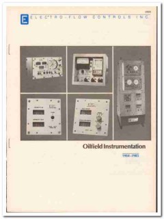Electro-Flow Controls 1984 Vintage Catalog Oilfield Instrumentation