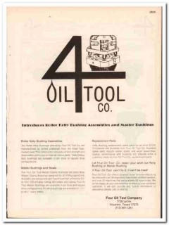 Four Oil Tool Company 1984 Vintage Catalog Roller Kelly Bushings