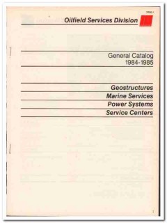 Geosource 1984 Vintage Catalog Oilfield Services Geostructures Marine