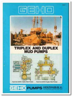 GEHO Pumps 1984 Vintage Catalog Oil Holthuis BV Mud Petroleum Drilling