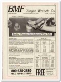 BMF Torque Wrench Company 1994 Vintage Catalog Tool Hydraulic Powered BMF Torque Wrench Company 1994 Vintage Catalog Tool Hydraulic Powered