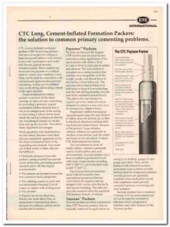 CTC International 1994 Vintage Catalog Oilfield Cement Inflated Packer CTC International 1994 Vintage Catalog Oilfield Cement Inflated Packer