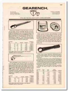 Gearench Inc 1994 Vintage Catalog Oil Petol Titan Tools Wrenches Tongs Gearench Inc 1994 Vintage Catalog Oil Petol Titan Tools Wrenches Tongs
