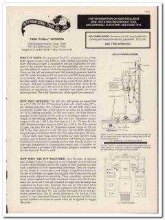 International Tool Company 1994 Vintage Catalog Oilfield Kelly Spinner International Tool Company 1994 Vintage Catalog Oilfield Kelly Spinner