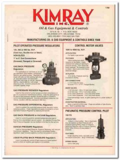Kimray Inc 1994 Vintage Catalog Oil Equipment Controls Valves Gas Kimray Inc 1994 Vintage Catalog Oil Equipment Controls Valves Gas