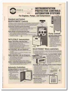 Frank W Murphy Mfr 1994 Vintage Catalog Oil Instrumentation Controls