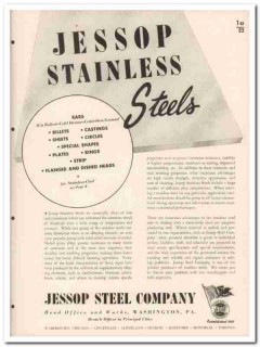 Jessop Steel Company 1945 vintage metal catalog stainless alloys