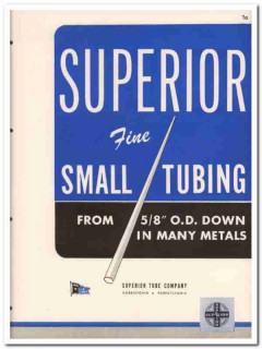 Superior Tube Company 1945 vintage metal catalog fine small tubing Superior Tube Company 1945 vintage metal catalog fine small tubing