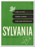 Sylvania Electric Products Inc 1945 vintage catalog leads tungsten Sylvania Electric Products Inc 1945 vintage catalog leads tungsten