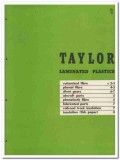Taylor Fibre Company 1945 vintage plastic catalog laminated phenol