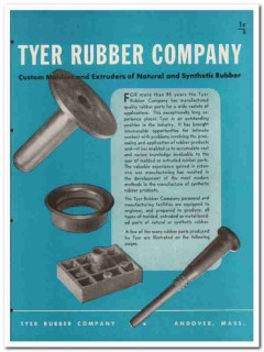 Tyler Rubber Company 1945 vintage catalog custom molders extruders Tyler Rubber Company 1945 vintage catalog custom molders extruders