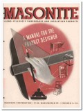 Masonite Corp 1945 vintage wood catalog Ligno-Cellulose hardboard