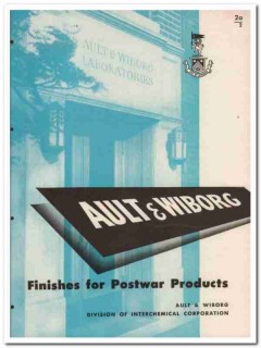 Interchemical Corp 1945 vintage paint catalog Ault Wiborg finishes Interchemical Corp 1945 vintage paint catalog Ault Wiborg finishes