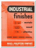 Maas Waldstein Company 1945 vintage finishes catalog metals wood Maas Waldstein Company 1945 vintage finishes catalog metals wood