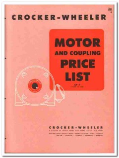 Joshua Hendy Iron Works 1945 vintage electric catalog Crocker-Wheeler