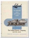 Leland Electric Company 1945 vintage catalog motors generators
