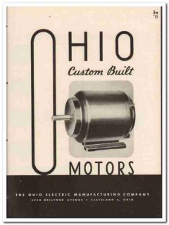 Ohio Electric Mfg Company 1945 vintage catalog motors custom built