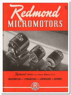 Redmond Company 1945 vintage electrical catalog motors micromotors