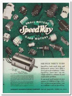 Speedway Mfg Company 1945 vintage electrical catalog motors small gear