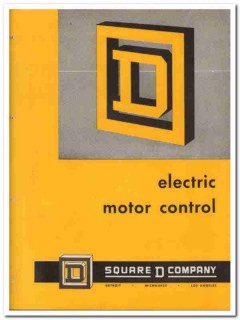 Square D Company 1945 vintage electrical catalog motor controls