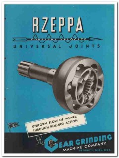 Gear Grinding Machine Company 1945 vintage industrial catalog Rzeppa