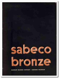 Saginaw Bearing Company 1945 vintage industrial catalog Sabeco bronze Saginaw Bearing Company 1945 vintage industrial catalog Sabeco bronze