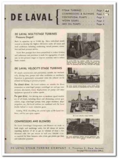 De Laval Steam Turbine Company 1945 vintage industrial catalog pumps