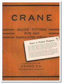 Crane Company 1945 vintage industrial catalog valves fittings pipe Crane Company 1945 vintage industrial catalog valves fittings pipe